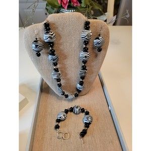 Donna Dressler 4 Piece Set - Necklace, Earrings, Bracelet - Sterling Silver